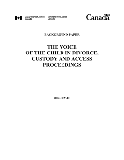 the voice of the child in divorce, custody and