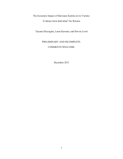 The Economic Impact of Hurricane Katrina on its Victims