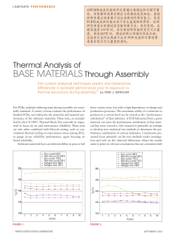 Thermal Analysis of Base Materials Through Assembly