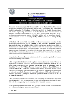 Buyback Communiqu&eacute; Buyback 3.88 % THREE