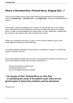 Herniated Disc - Radiology Regional Center