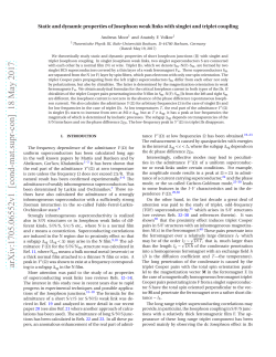 Static and dynamic properties of Josephson weak links with singlet