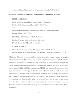 Modeling topographic potential for erosion and deposition using GIS