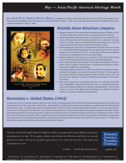 May &mdash; Asian Pacific American Heritage Month Korematsu v. United
