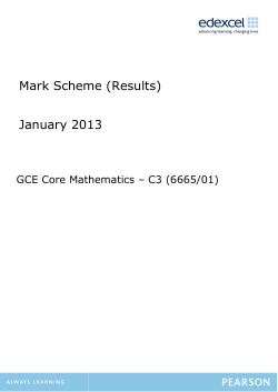 Mark Scheme - Maths Genie
