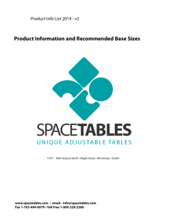 Product Information and Recommended Base Sizes