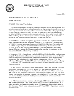 940th Detachment Wing Guidance