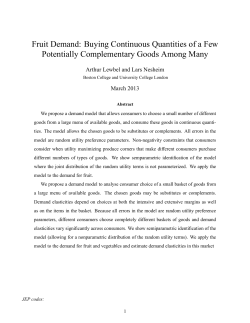 Fruit Demand: Buying Continuous Quantities of a