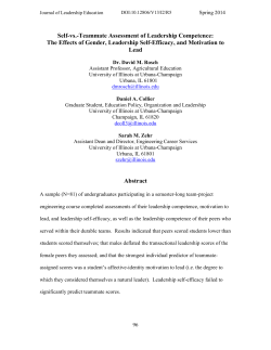 Self-vs.-Teammate Assessment of Leadership Competence: The