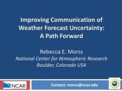 Improving Communication of Weather Forecast Uncertainty