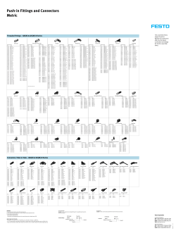 Push-in Fittings and Connectors Metric