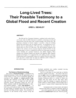 Long-Lived Trees: Their Possible Testimony to a Global Flood and