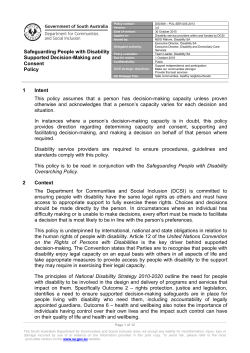 Safeguarding People with Disability Supported Decision