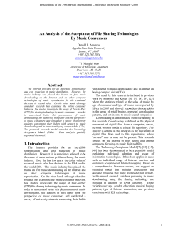 An Analysis of the Acceptance of File Sharing Technologies by