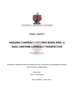 final draft hedging currency futures basis risk: a sadc uniform