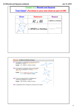 6-5 Rhombi and Squares.notebook