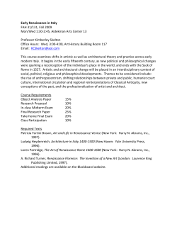 Italian Renaissance Art and Architecture