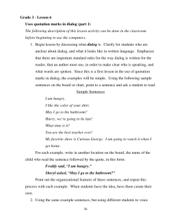 Grade 3 - Lesson 6 Uses quotation marks in dialog