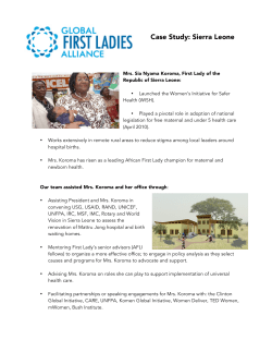 Sierra Leone - Global First Ladies Alliance