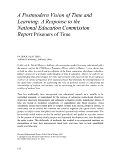 A Postmodern Vision of Time and Learning: A Response to the