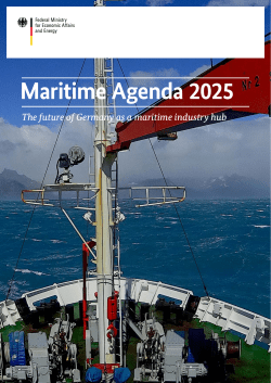 Maritime Agenda 2025. The future of Germany as a maritime
