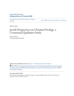 Jewish Perspectives on Christian Privilege