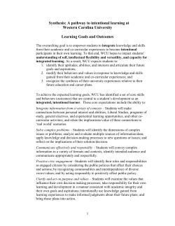 Students will integrate knowledge and skills from their academic and