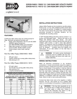 23920-9403 / 9503 12 / 24V RUN DRY UTILITY PUPPY 23920