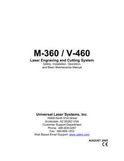 M-360 / V-460 - Engraving Systems Support