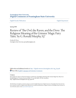 The Owl, the Raven, and the Dove: The Religious Meaning of the