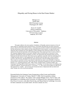Illiquidity and Pricing Biases in the Real Estate Market
