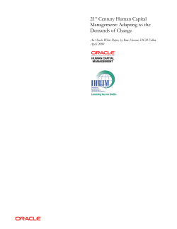 21st Century Human Capital Management