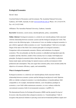 Ecological economics