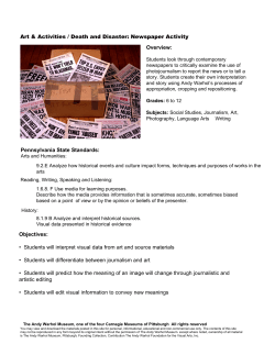Death and Disaster: Newspaper Activity
