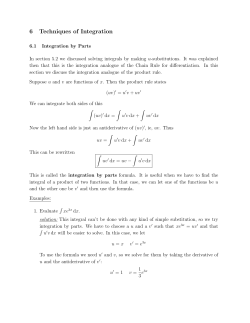 6 Techniques of Integration