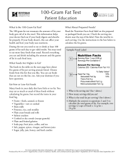100-Gram Fat Test