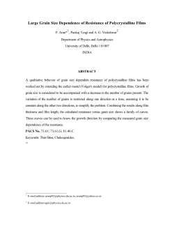 Large Grain Size Dependence of Resistance of