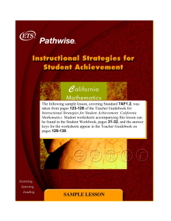 Algebra and Functions