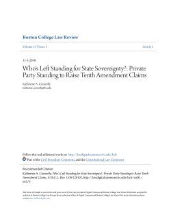 Private Party Standing to Raise Tenth Amendment Claims