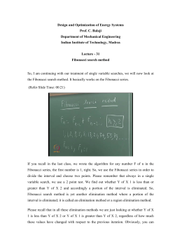 Design and Optimization of Energy Systems Prof. C. Balaji