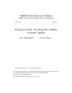 Policing for Profit: The Drug War`s Hidden Economic Agenda