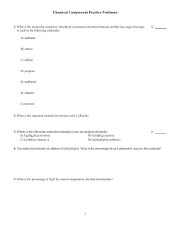 Chemical Compounds Practice Problems