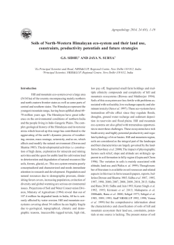 Soils of North-Western Himalayan eco-system and