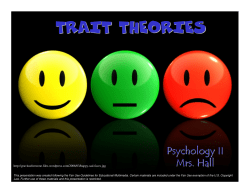 trait theories - Mona Shores Blogs