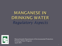 Manganese in Drinking Water - Comprehensive Environmental Inc.