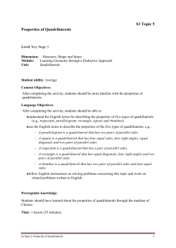 S3 Topic 5 Properties of Quadrilaterals