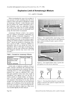 Explosive Limit of Armstrong`s Mixture