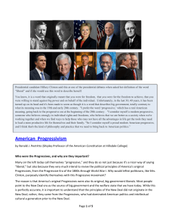 American Progressivism Revised
