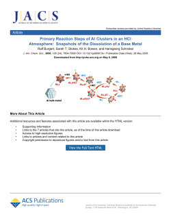 Primary Reaction Steps of Al13- Clusters in an HCl Atmosphere