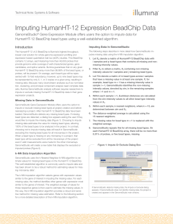 Imputing HumanHT-12 Expression BeadChip Data